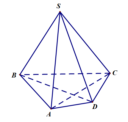 15. Gọi ({S_0}) là diện tích mặt cầu (left( S right)) ngoại tiếp hình chóp (S.ABCD) . Cho biết (AB = 5sqrt 2 ;BC = 6;CD = 2sqrt 5 ;AD = 3sqrt {10} ;dleft( {B,AC} right) = dleft( {D,AC} right)) . Khi ({S_0}) đạt giá trị nhỏ nhất thì giá trị lớn nhất của thể tích khối chóp (S.ABCD) bằng </p> 1