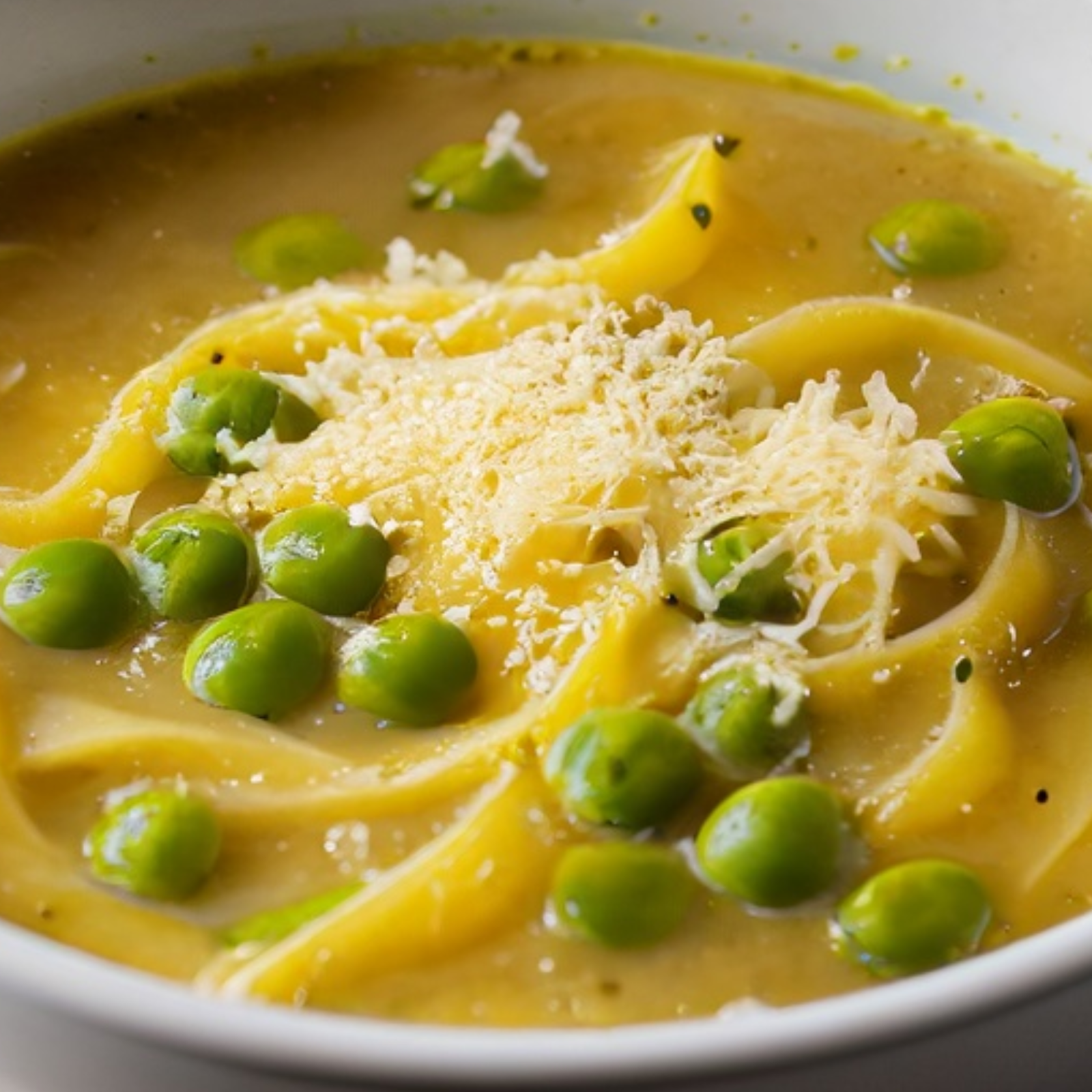  pea soup with pasta and parmesan recipe