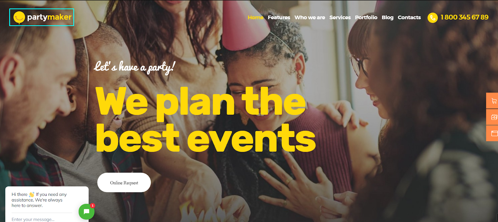 Partymaker - Wedding Agency and Conference Planner WordPress Theme