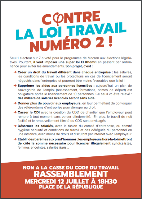 La France insoumise - tract - loi travail numéro 2
