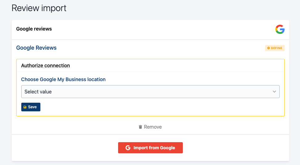 review import from facebook and google