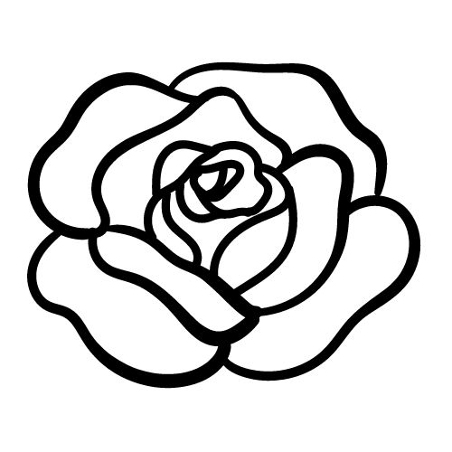 Easy Rose Drawing Outline Ideas