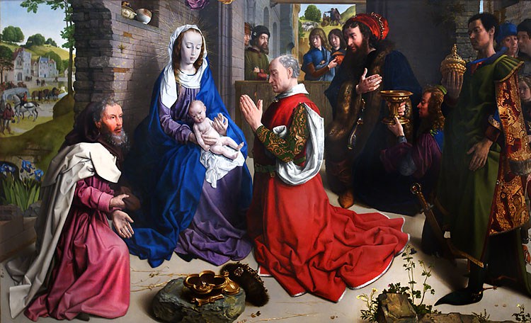 Adoration-of-the-Kings, Monforte Altarpiece, ca. 1470, oil on oak panel, Hugo-van-der-Goes.jpg