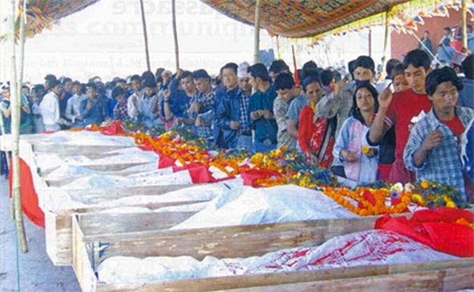 Who killed the entire family of the King of Nepal and himself in 2001, and what did this ultimately lead to?  4