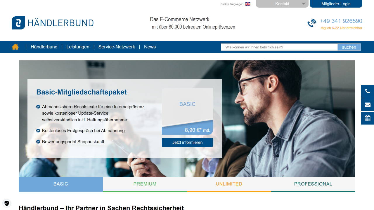 Händlerbund Homepage