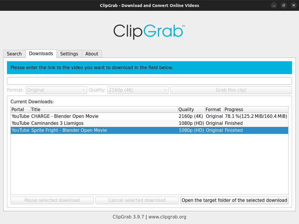 ClipGrab: All-in-One YouTube Downloader and Converter