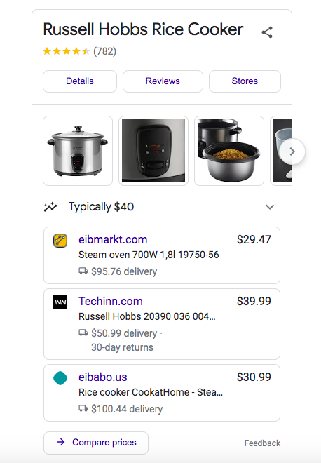 The Shopping Knowledge Panel can help achieve higher search rankings.