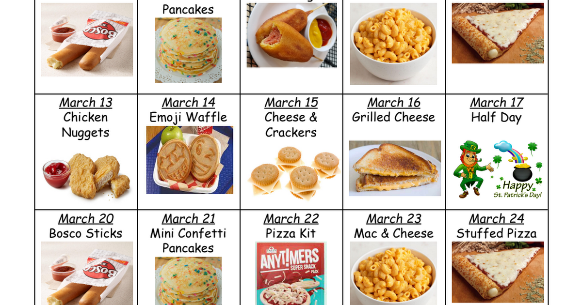 March 2023 Elementary Lunch Menu.pdf