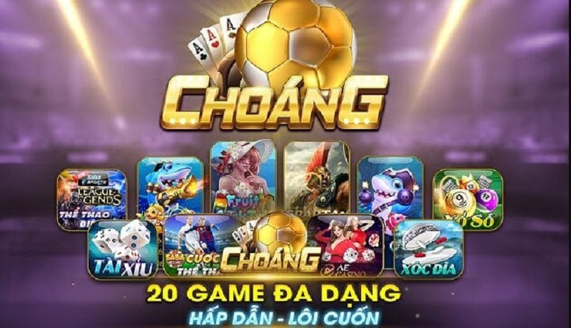 Giao diện đẹp mắt của cổng game Choáng Club