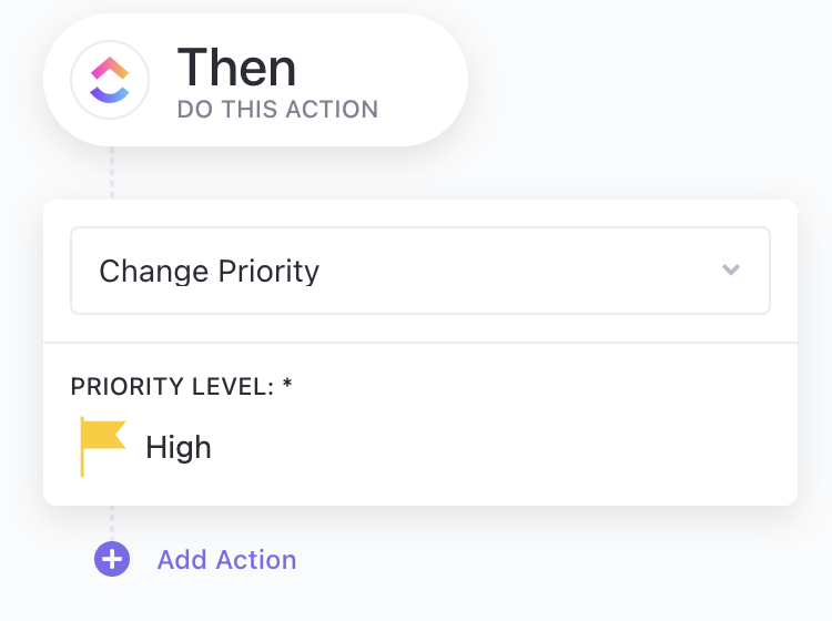 automation actions in clickup