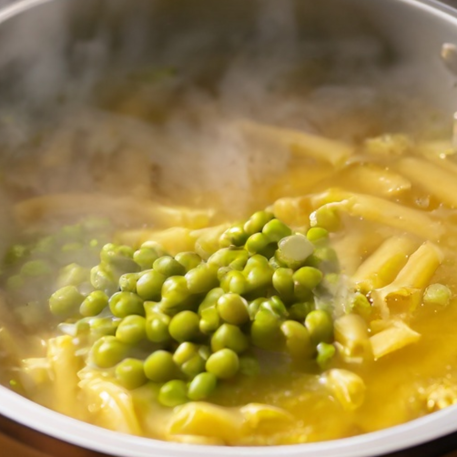pea soup with pasta and parmesan recipe