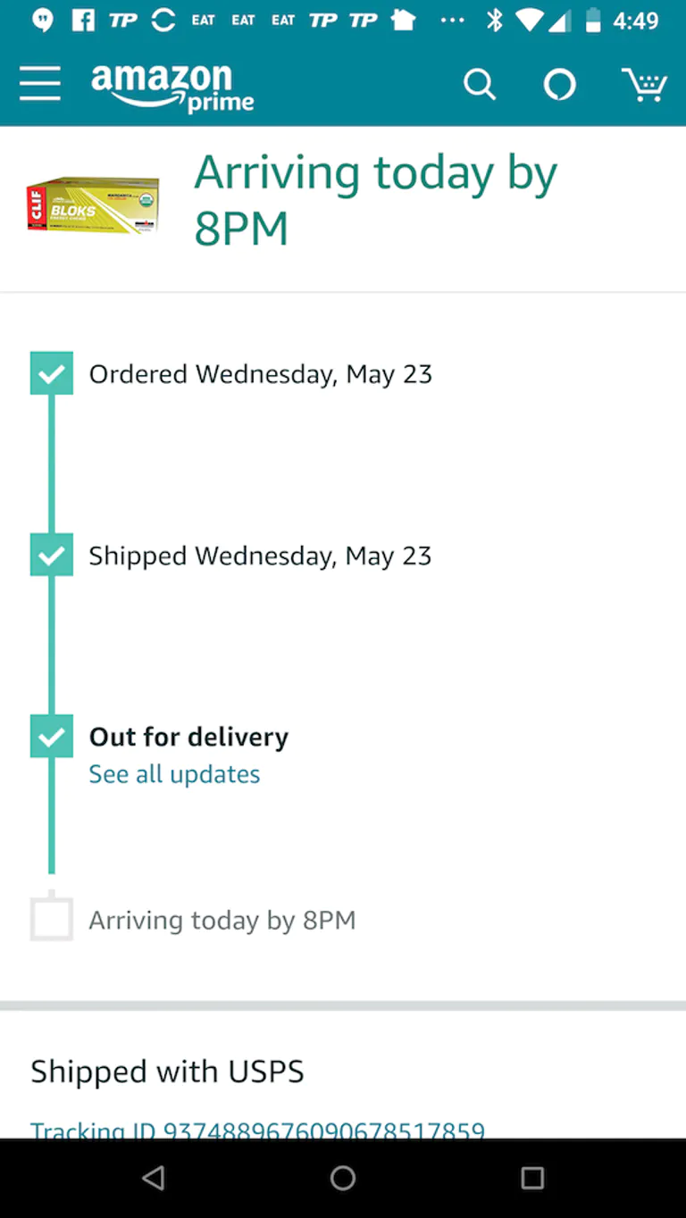 Amazon purchase tracking