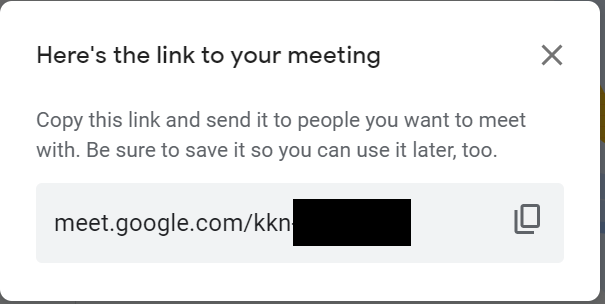How do I permanently delete a Google Meet link?