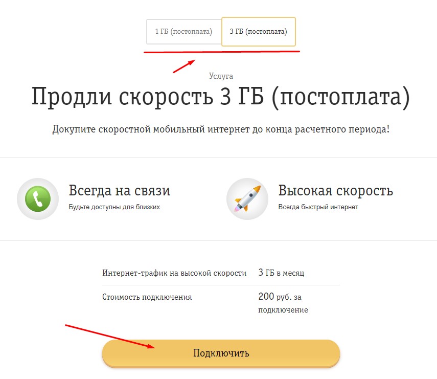 Как подключить гб интернета на билайн Билайн интернет продлить гб