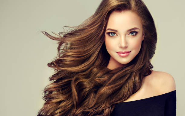 women with a long and beautiful hair