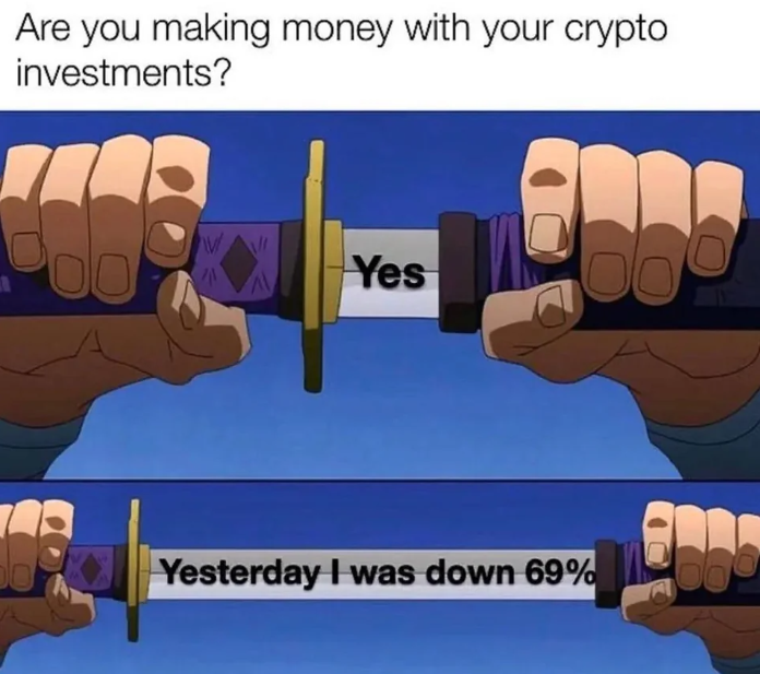 meme about crypto investment