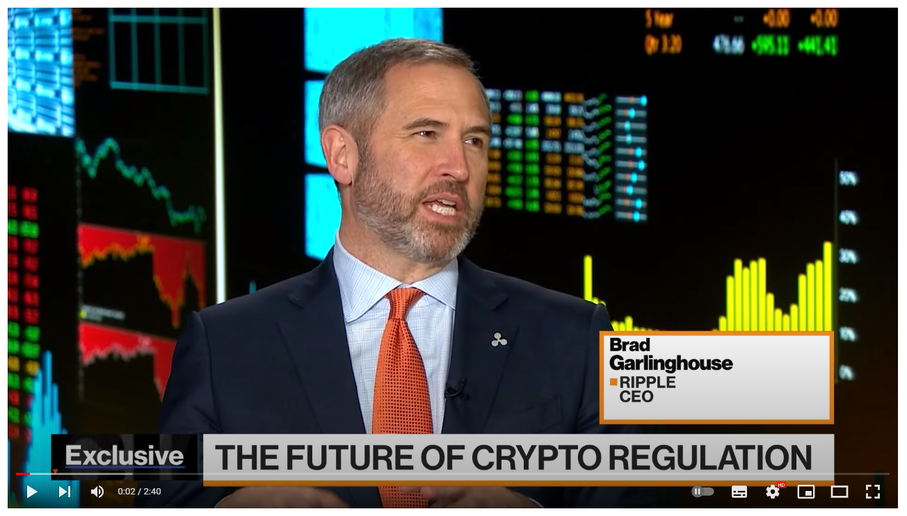 Brad Garlinghouse conducting an interview with Bloomberg Television
