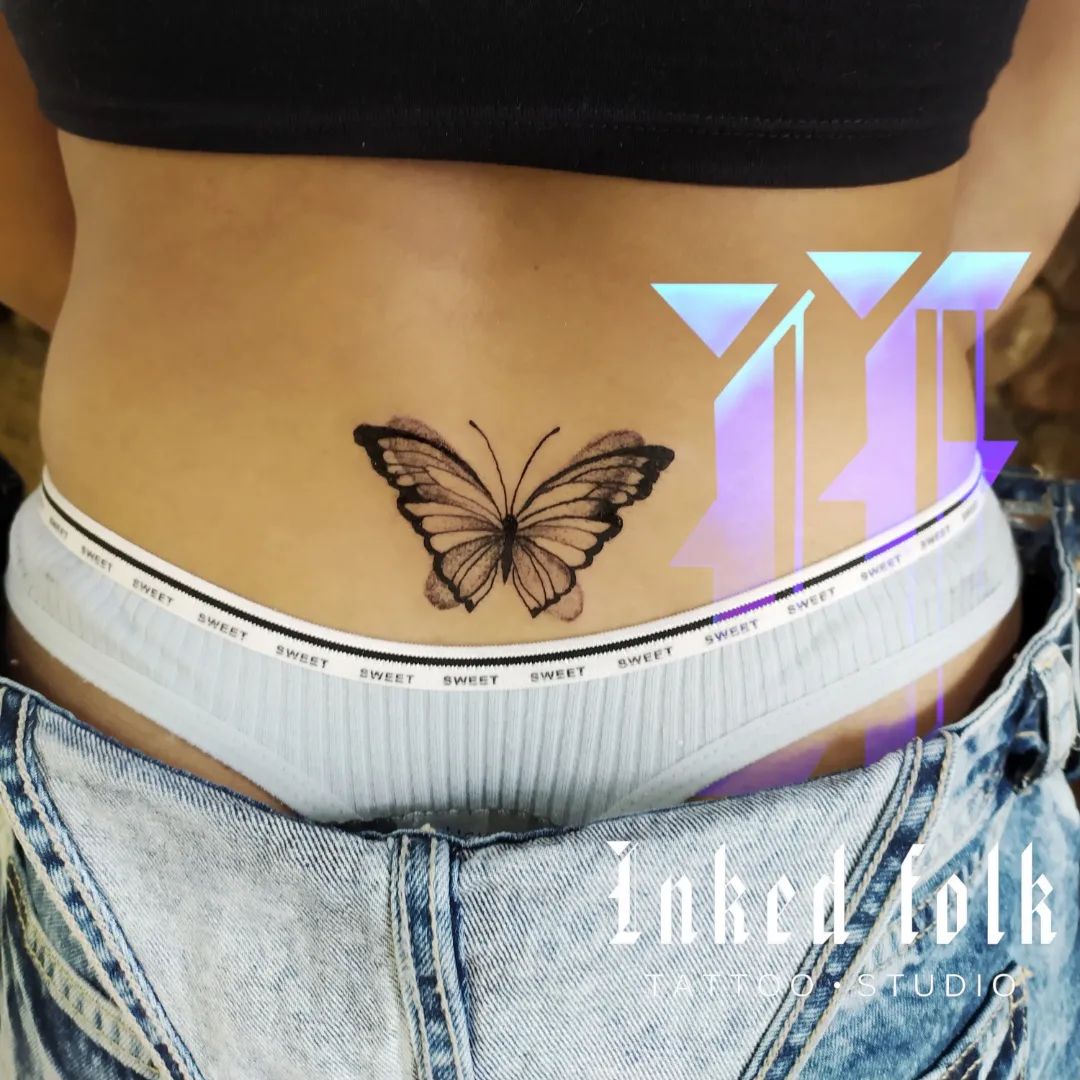 Impressive 3D Butterfly Tattoo