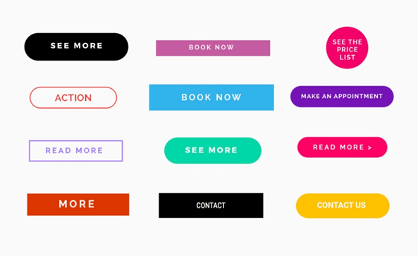 different shapes of call to action animation buttons