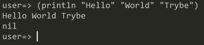 Hello World Trybe em Clojure