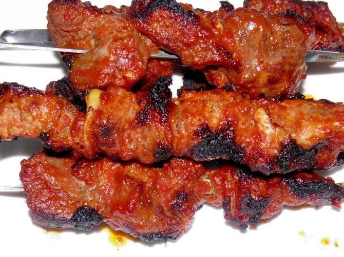 Schaschlik mit Tomatenmarinade