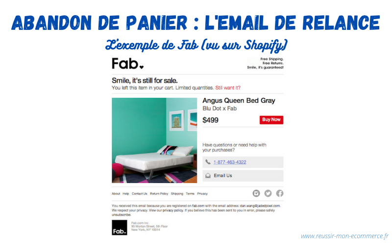 Exemple email de relance (exemple Fab)