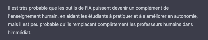 L'IA, un outil qui ne remplace pas un professeur de langue.