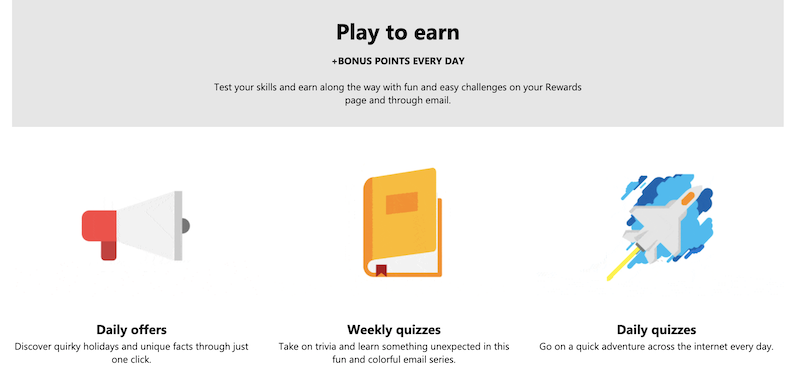 Microsoft Rewards play to earn