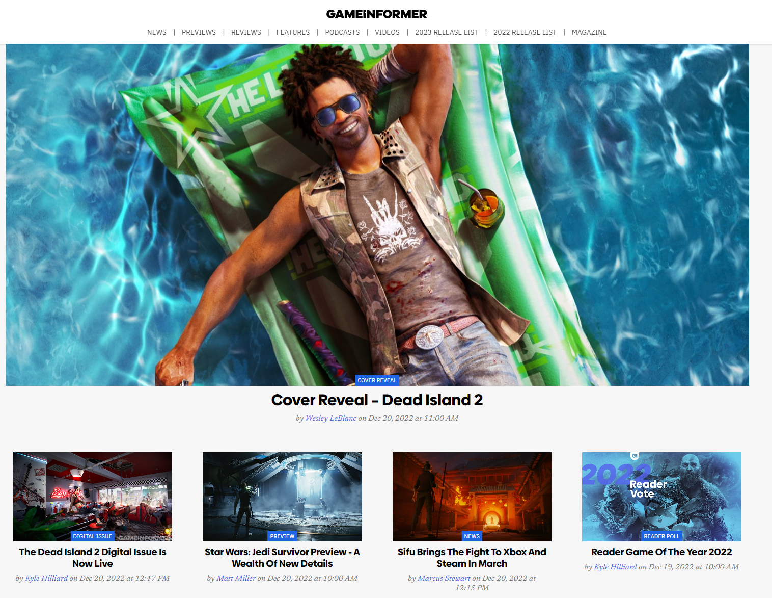 Site Gameinformer screenshot 