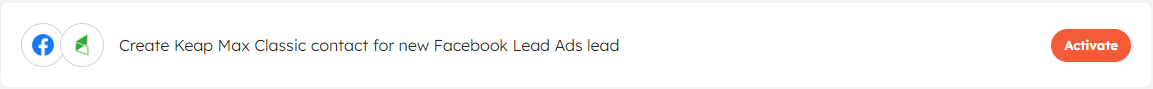 Transfer new leads from Facebook Lead Ads to Keap Max Classic