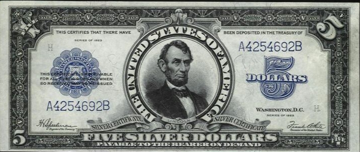 One Dollar Silver Certificate blue seal - Exchange yours today