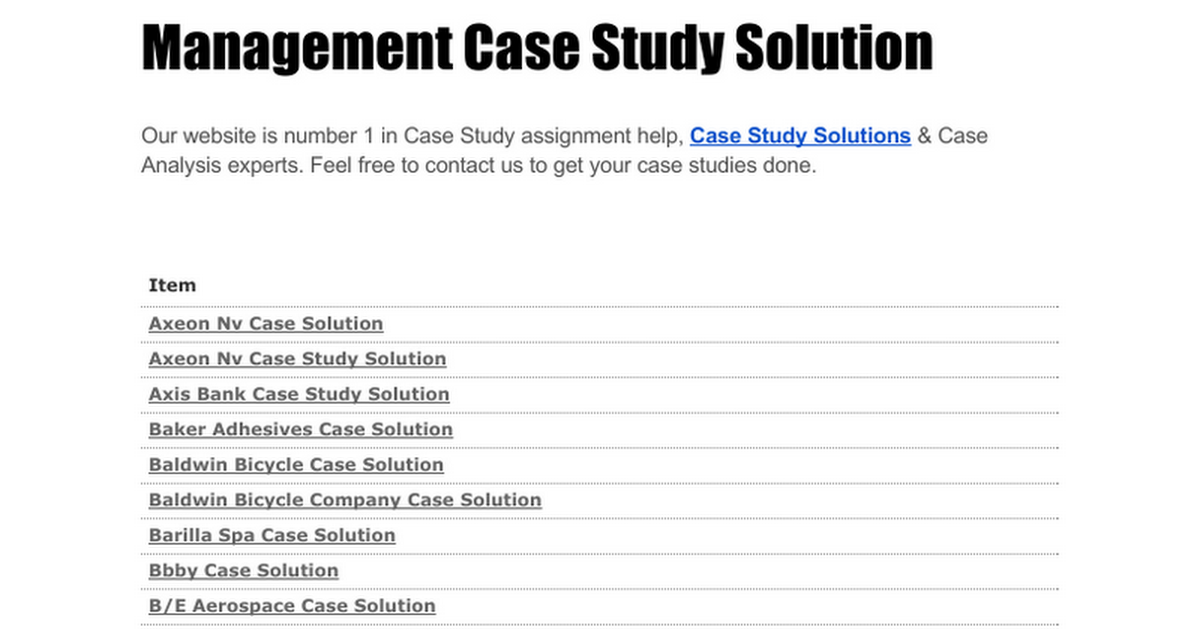 google management case study