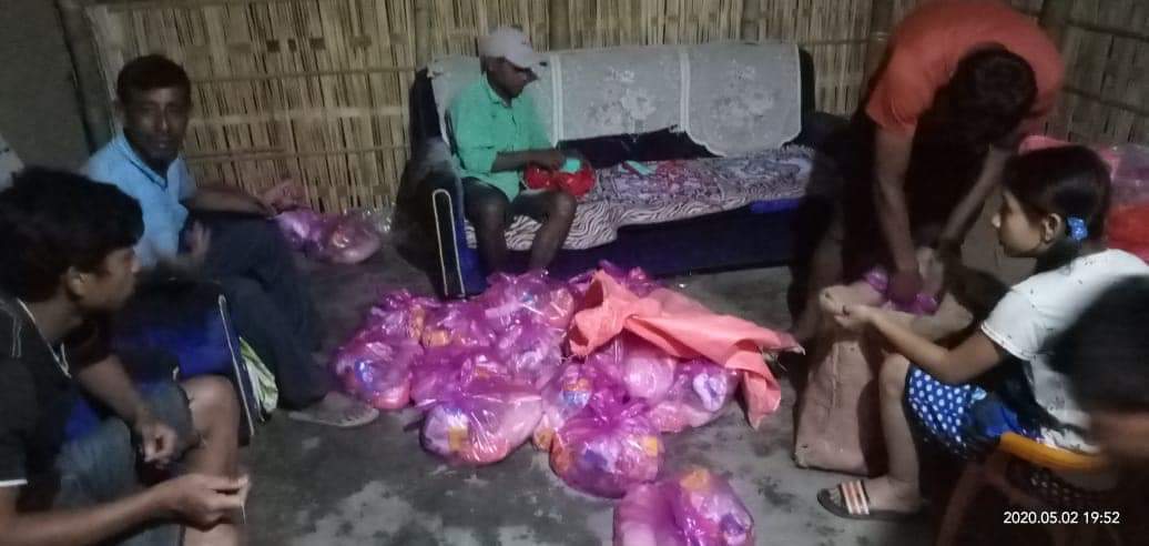 Donating Food To Rajakuchi Village, Assam During Covid19 Pandemic