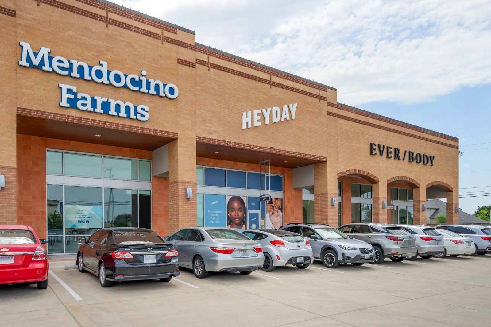 Heyday skincare and spa storefront at Preston Oaks