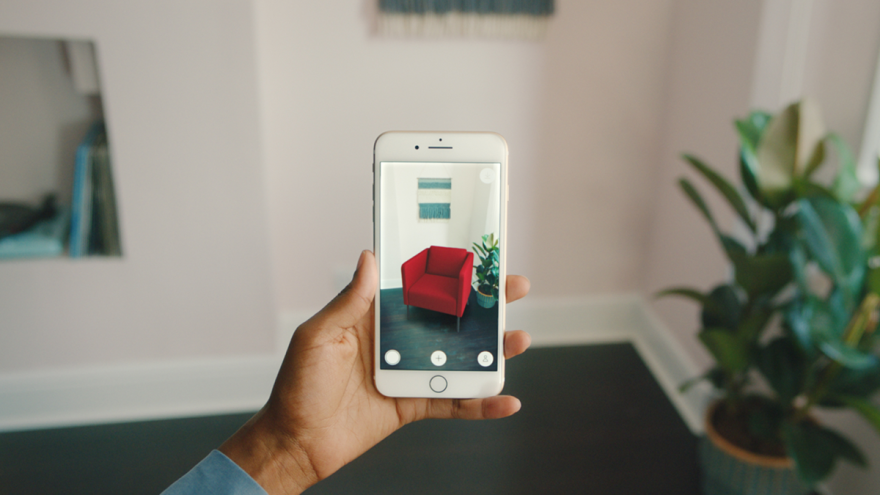Ikea uses augmented reality for selling furniture