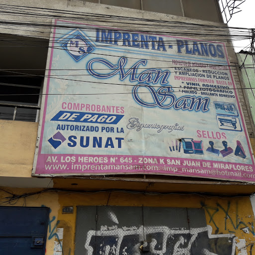 Imprenta Planos Man Sam