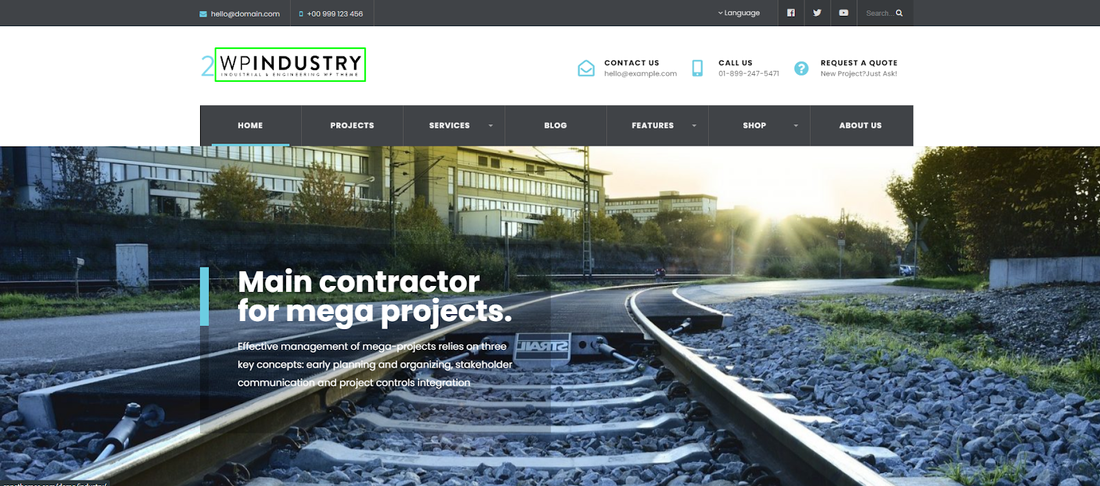 WP Industry - Factory, Engineering and Industrial WordPress Theme