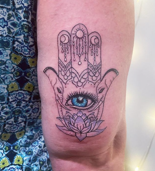 Hamsa Hand Evil Eye Tattoo