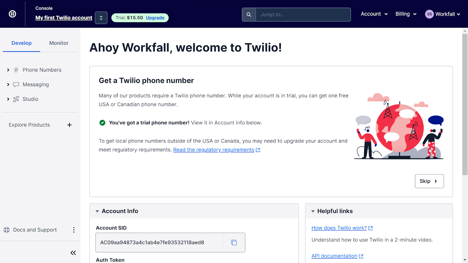 Build a communication microservice to send text messages using Twilio and Express