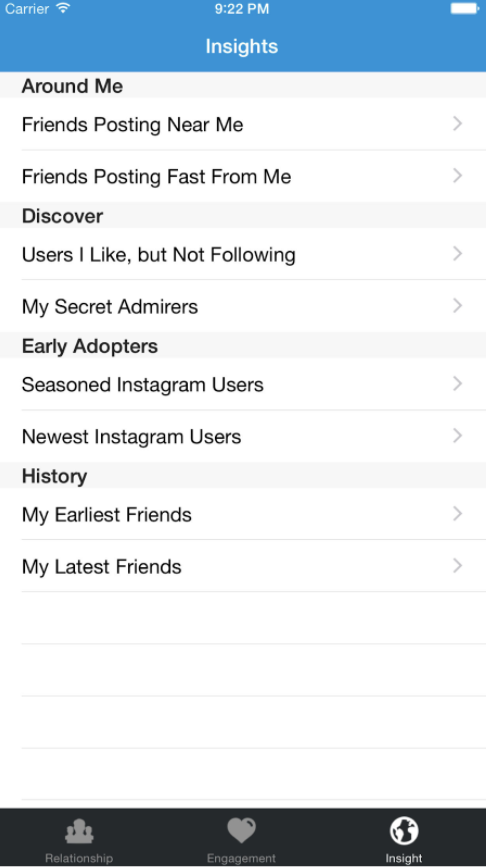 WhoUnfollow For Instagram insights example