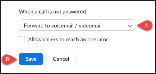 Forward to voicemail when a call is not answered
