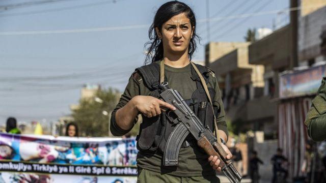 نیروی امنیتی کرد در قامشلو