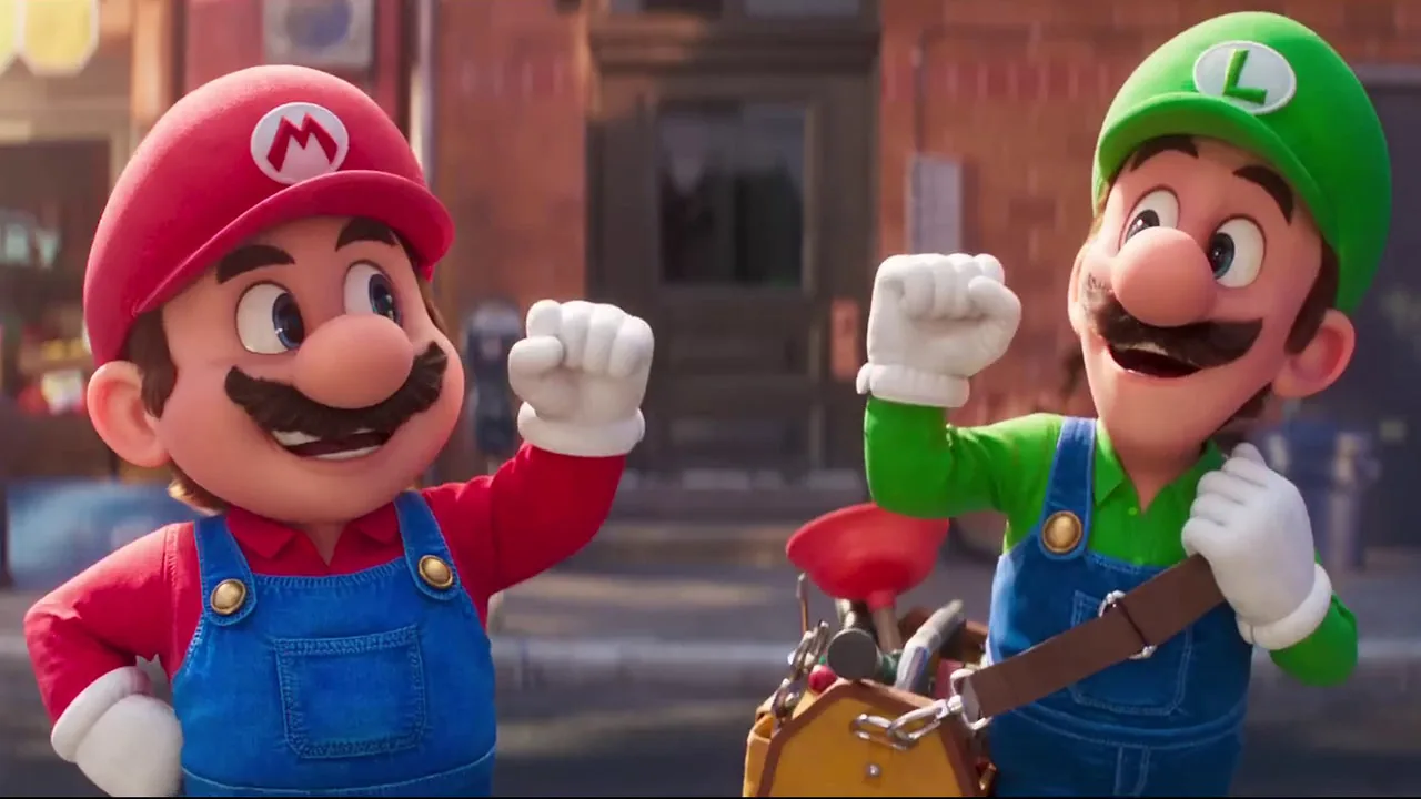 Mario Bros y Luigi levantando su puño a modo de celebración