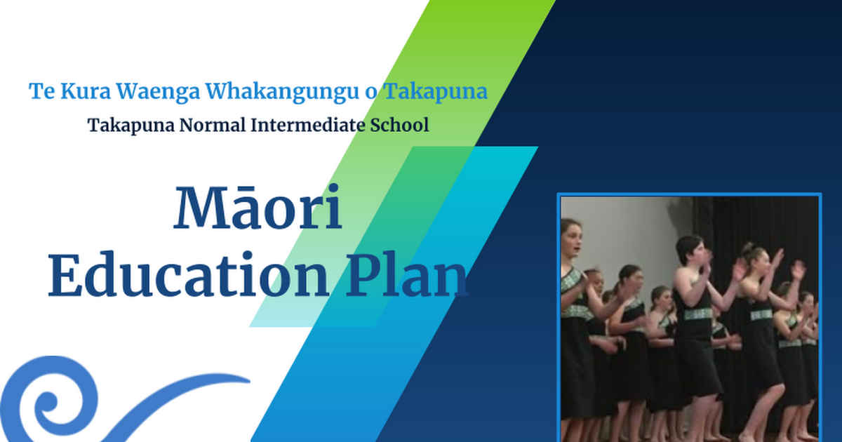 TNIS Māori Education Plan for Newsletter, November 2021