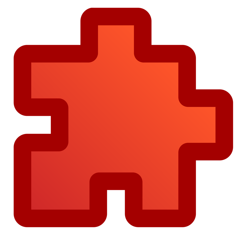 Illustration of a red puzzle ...
