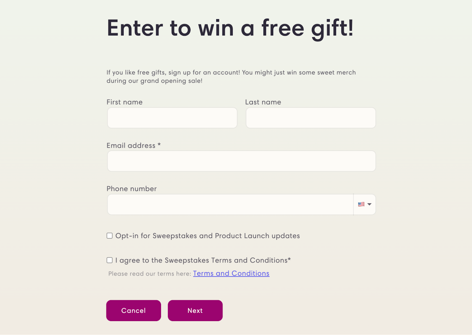 Run a pre-launch contest on your Shopify store with Customer Fields