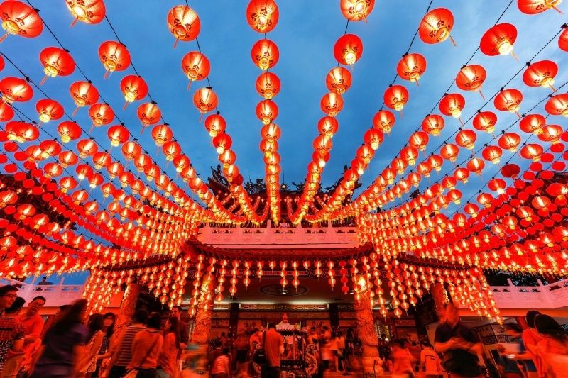 Chinese Lanterns marking the popular Chinese festival, Chinese New Year