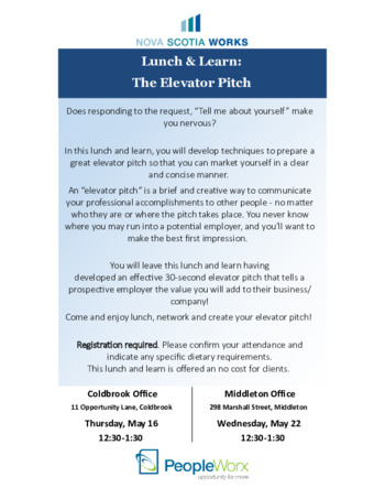 Learn How to Pitch Yourself
