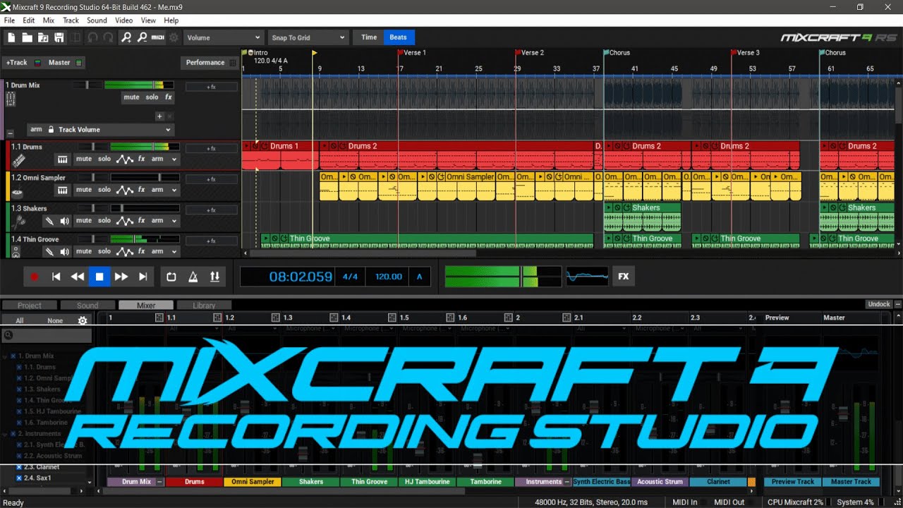 Aplikasi Pembuat Musik PC Mixcraft 9