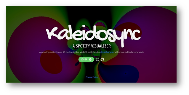 Kaleidosync Spotify Visualizer
